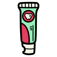 toothpaset filled outline icon style