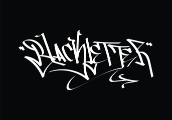 BLACK LETTER word graffiti tag