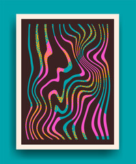 Abstract holographic background wavy lines