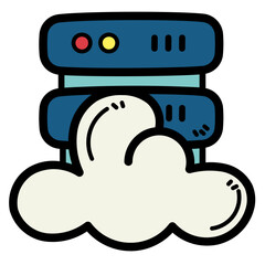 hosting filled outline icon style