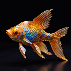 美しい金魚のクリスタルアート 