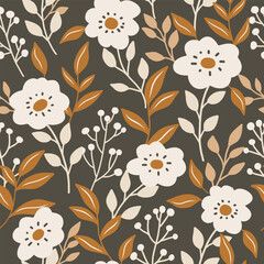 Floral seamless pattern. Vector design for paper, cover, fabric interior decor.