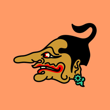 vector indonesia shadow puppet the name is Punakawan Petruk