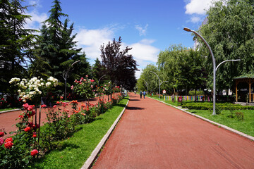 ankara walking track in the park keçiören