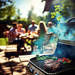 barbecue on the grill