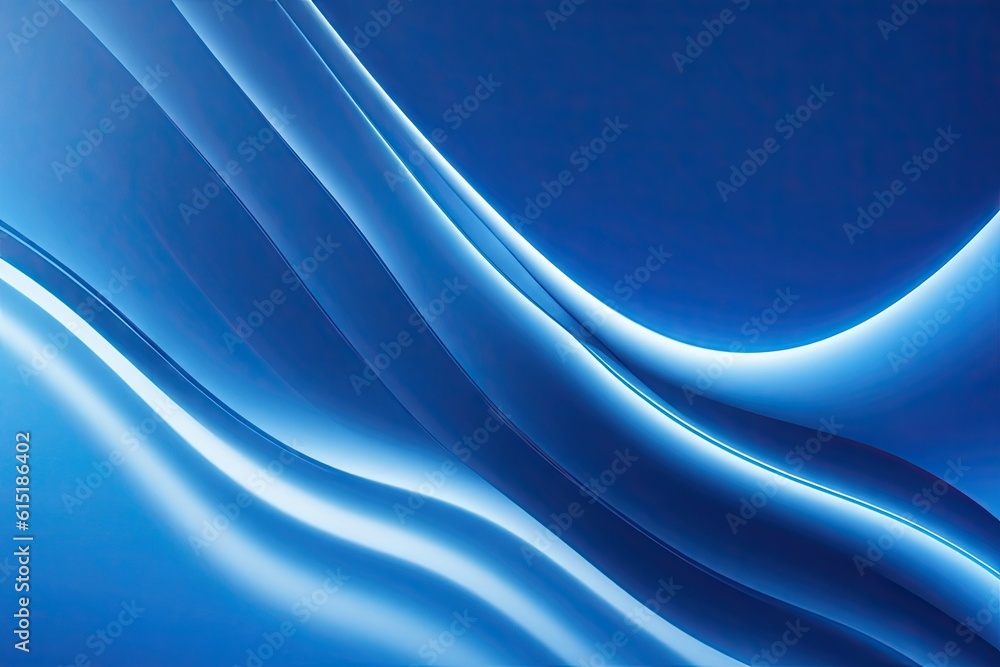 Poster 3d abstract background with lines and waves pink blue color ai generative