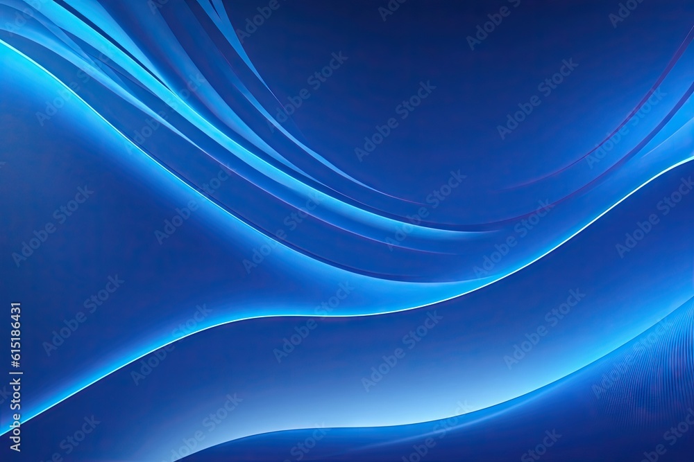 Poster 3d abstract background with lines and waves pink blue color ai generative