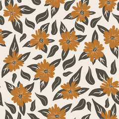 Floral seamless pattern. Vector design for paper, cover, fabric interior decor.