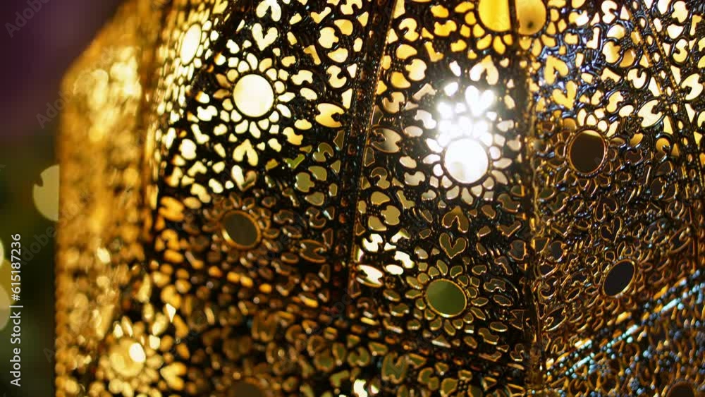 Wall mural Close up and look down raya ramadhan lamp decoration