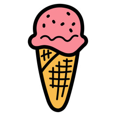 ice cream filled outline icon style