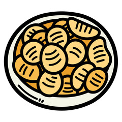 snack filled outline icon style