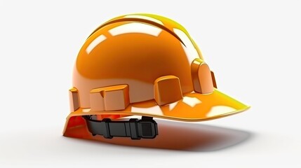 Construction worker's helmet isolated on a white background