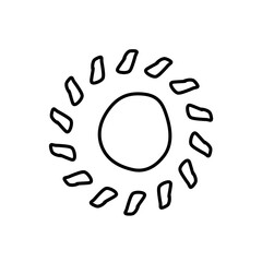 Doodle Sun Hand Drawn