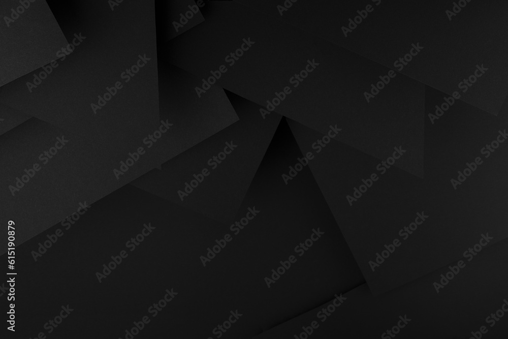 Aufkleber rich black abstract geometric background with pattern of angles, polygonal shapes and triangles as r
