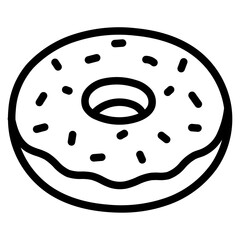 donut line icon style