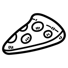 pizza line icon style