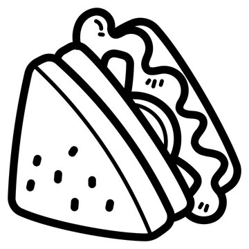 recommend clip art: sandwich line icon style