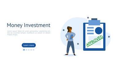 business project illustration set. characters have been approved to do project to grow and made a lot of profit. project work cycle concept. vector illustration.