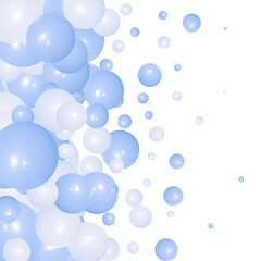 Blue and white balloons. Festive background. eps 10