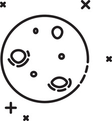 Digital png illustration of black circles and crosses design on transparent background