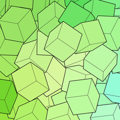 Green background from cubes. polygonal style. Design element. eps 10
