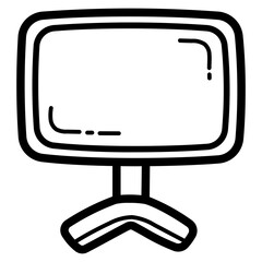 monitor line icon style