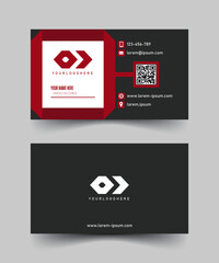 Black and Red Professional Vector Business Card Template