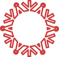 Digital png illustration of red circle pattern with copy space on transparent background