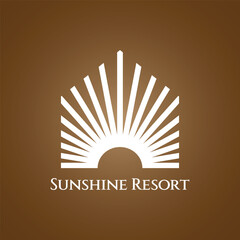 Sun Shine House Property Hotel Resort Premium Modern Logo