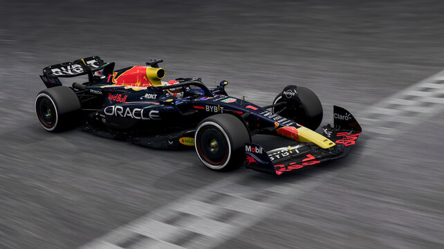 Red Bull Racing F1 car 3D Illustration, 16 Jun, 2023, Sao Paulo, Brazil