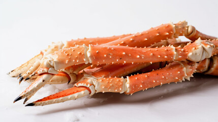crab legs on white background - obrazy, fototapety, plakaty