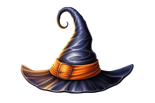 halloween witch hat isolated on white background. Generative AI