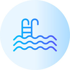 Obraz premium swimming pool gradient icon