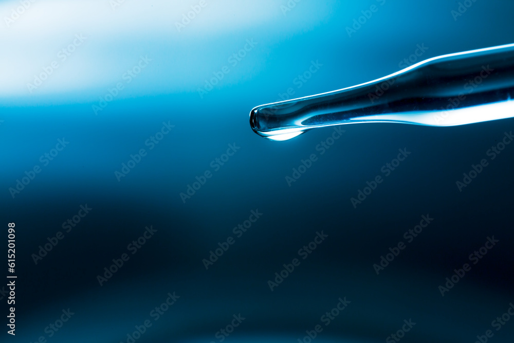 Wall mural macro science background,macro science experiment background,laboratory research, dropping liquid to