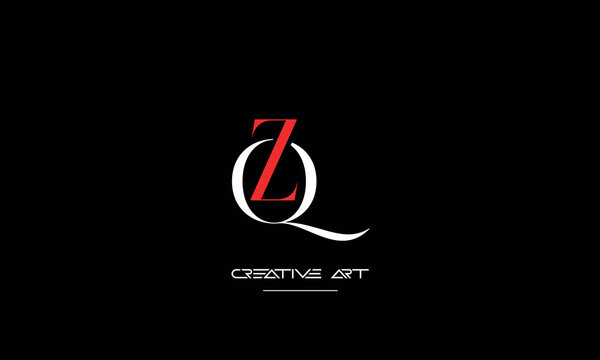 ZQ, QZ, Z, Q abstract letters logo monogram