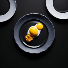 Fried eggs photography, generative ai