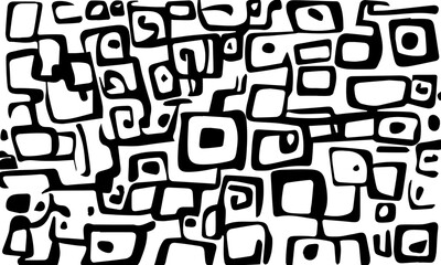 Abstract grunge texture, chaotic shape squares. Vector background