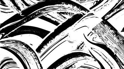 Abstract grunge black texture, chaotic shape. Vector background