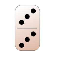 Creative vector domino full set isolated on white background