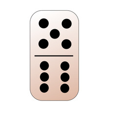 Creative vector domino full set isolated on white background