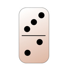 Creative vector domino full set isolated on white background