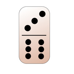 Creative vector domino full set isolated on white background