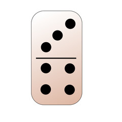 Creative vector domino full set isolated on white background