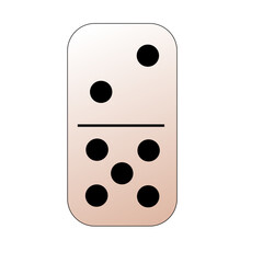 Creative vector domino full set isolated on white background