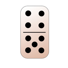 Creative vector domino full set isolated on white background