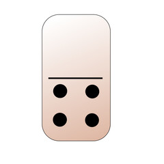 Creative vector domino full set isolated on white background