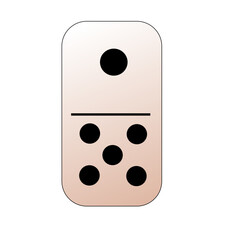 Creative vector domino full set isolated on white background