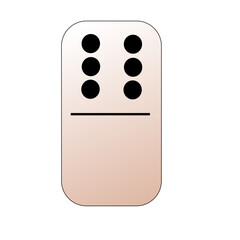 Creative vector domino full set isolated on white background