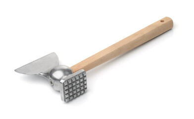 Combined kitchen hatchet and meat tenderizer mallet