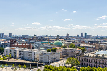Aerial view of Berlin, Germany. Panorama of Berlin seen from the doom of Berlin Cathedral - obrazy, fototapety, plakaty